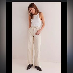 FREE PEOPLE WOMEN’S WE THE FREE ASTER STRAIGHT LEG JEANS HIGH RISE SIZE 24 NWOT